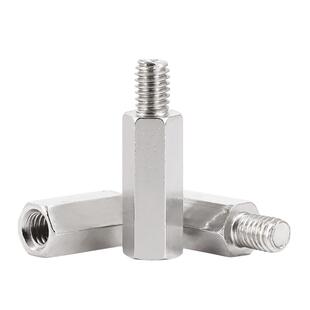 M3M4单头六角螺柱环保铁柱镀镍机箱支撑柱间隔柱单通螺柱隔离柱