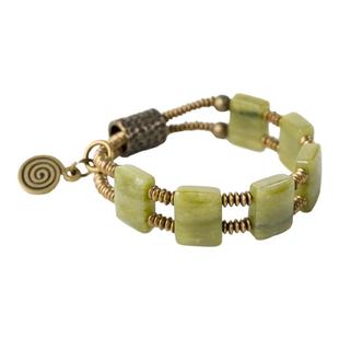 非鱼之家原创小众设计手排手串女 个性潮流百搭青丝玉双层手链男