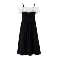 VIEA.ING薇迎荷叶边吊带连衣裙