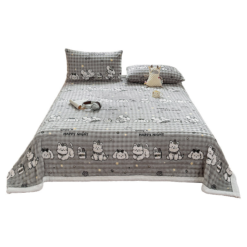 品牌正品A类母婴加厚牛奶绒床单