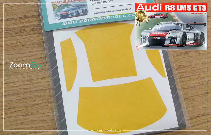 Zoomon ZD104 绐楁埛鍜屾补婕嗙僵-濂ヨ开R8 LMS GT3 1/24Aoshima锛咮eemax