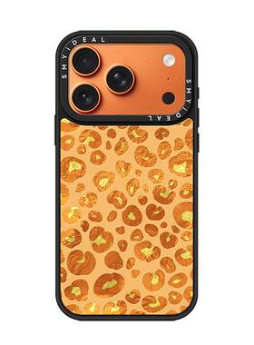 金色豹纹适用iPhone17Promax手机壳14磁吸苹果16Pro外壳15新款12网红13华为mate70小米17荣耀magic8vivox300