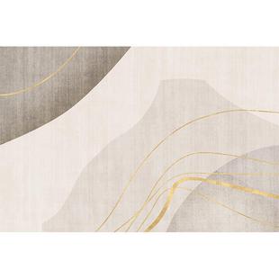 简约奶油风地毯客厅轻奢高级沙发茶几地垫防水可擦免洗卧室床边毯