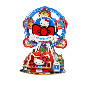 rolife若来三丽鸥Hello Kitty木制八音盒DIY手工音乐盒圣诞礼物女