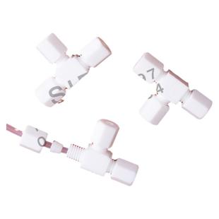 PTFE卡套三通接头聚四氟乙烯三通铁氟龙管接3 4 6 8 10 1/4 3/8