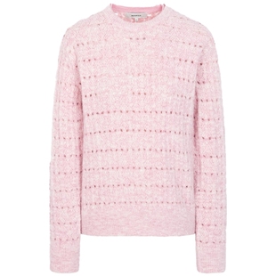 BEANPOLE滨波 女士时尚淑女风甜美风粗花呢羊驼毛镂空毛衣针织衫