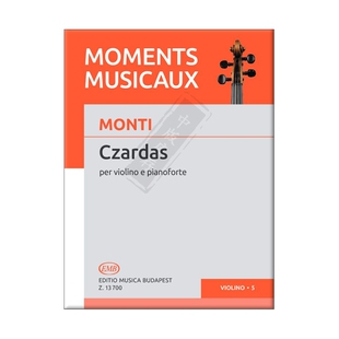蒙蒂 查尔达什舞曲 MM-5 小提琴和钢琴 布达佩斯原版进口乐谱书 Monti Vittorio Czardas Violin and Piano Z13700
