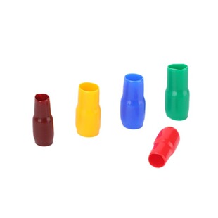 冷压裸端头绝缘软套管接线端子护套 红黄蓝绿黑阻燃电缆电线色套