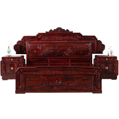 红木大床黑酸枝实木床阔叶黄檀