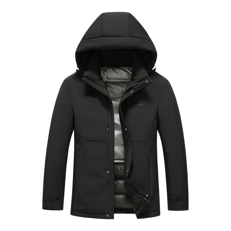 雪中飞2026冬新款羽绒服男士商务行政风休闲户外保暖短款夹克