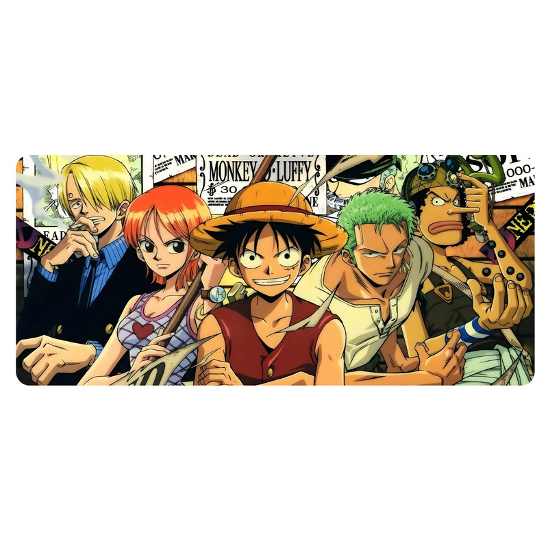 海贼王鼠标垫男生路飞超大加厚办公桌垫电脑键盘垫动漫电竞游戏垫