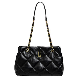 LK正品包包通勤2026新款菱格链条腋下包轻奢软皮单肩托特包大容量