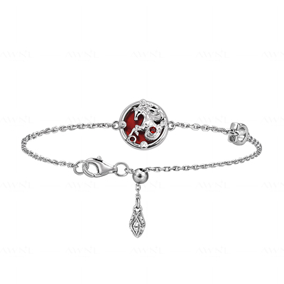 AWNL焰心幻境灵马红玛瑙女士手链