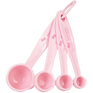 学厨KITTY双刻度勺子厨房量勺烘焙量匙PP塑料克量勺4件套烘焙工具
