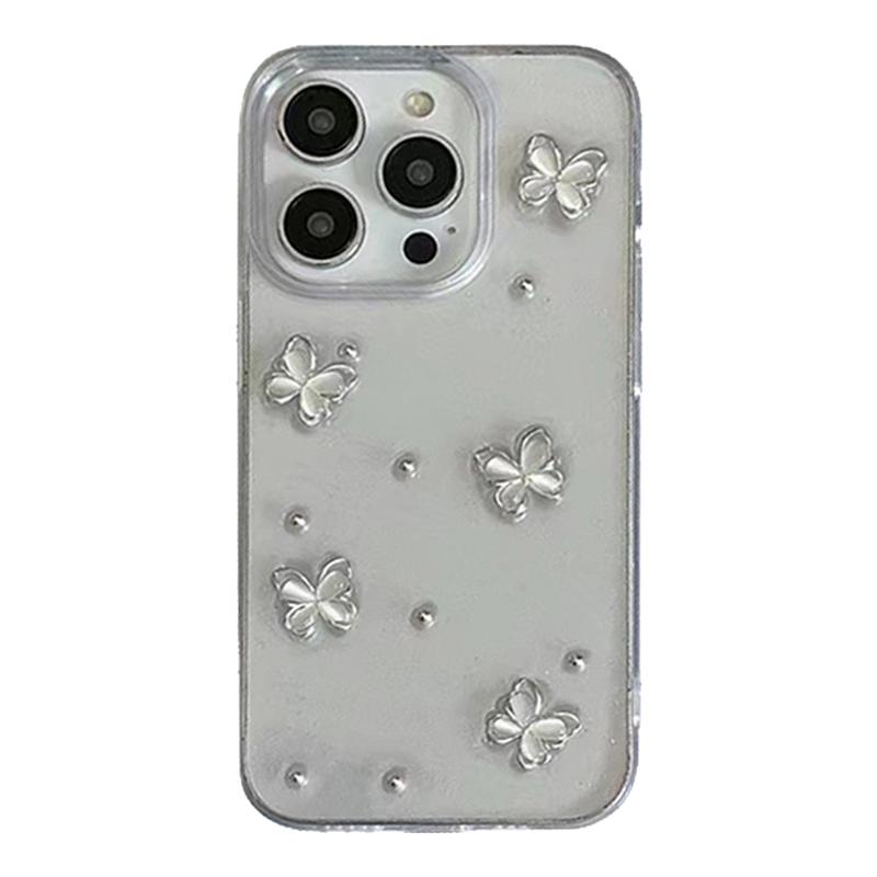 唯美ins立体蝴蝶适用OPPOreno14手机壳13滴胶12/11/9创意A58/A1/A2/A3防摔套A5PRO潮K1