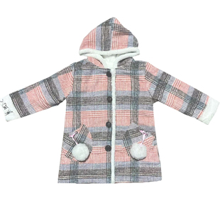 女童格子呢大衣秋冬款气质中大童韩版加厚呢子洋气儿童中长款外套
