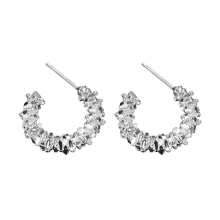 925纯银针波光粼粼碎银子耳环女小众设计气质时尚耳环高级感耳饰