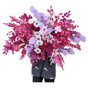 婚庆挂花仿真花婚礼堂花艺千代兰订婚宴装饰迎宾区橱窗布置路引花