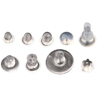 硅胶耳堵透明塑料耳钉塞耳环固定后塞耳钉帽耳环耳扣耳背皮堵胶塞