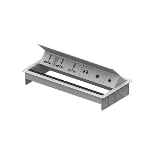 翻盖桌面嵌入式插座65w办公桌书桌台面插座隐藏式插座翻转插排