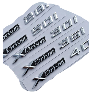 专用宝马x1X3X5X6改装叶子板侧标四驱排量标XDrive车标贴标数字标