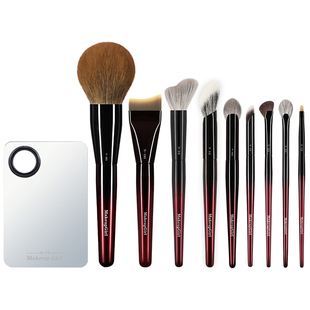 魅女郎朱釉面部刷套装粉底遮瑕腮红修容散粉刷新手软毛专业化妆刷