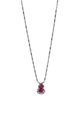 红色葫芦项链2026新款镶钻新中式