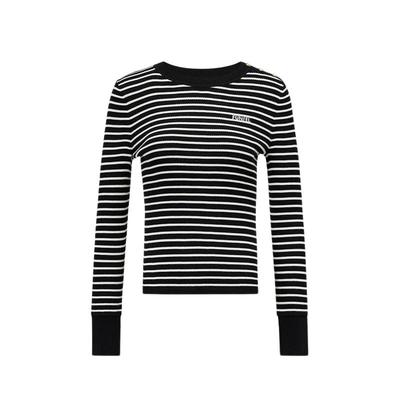 FF仿佛针织衫秋季长袖内搭打底条纹羊毛毛衫长袖上衣百搭女