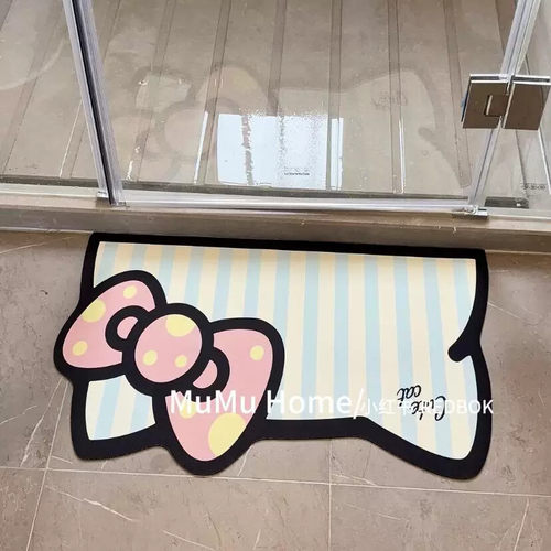 可爱小猫浴室地垫洗澡专用卡通可爱卫生间门口吸水防滑耐脏脚垫