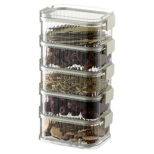 摩登主妇香料收纳盒厨房神器家用食品级花椒大料干货调料盒密封罐