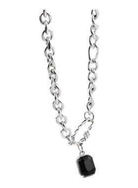 黑色耀石项链女ins小众设计