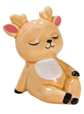 陶瓷小鹿电脑桌工位摆件车载摆件