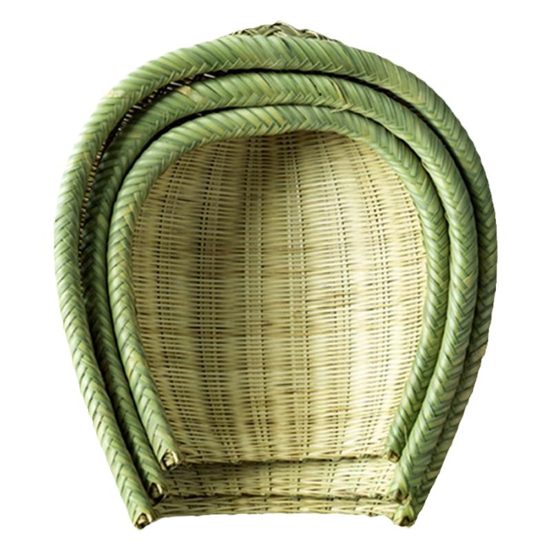 竹编开口筲箕家用全竹青簸箕洗菜沥水竹筐淘米晾晒竹制品收纳竹筛