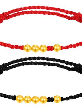 梦金园转运珠情侣1314硬金金珠