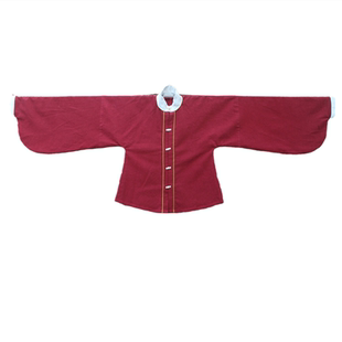 原创【九九】新春汉服女明制立领对襟琵琶袖圈金上衣加绒保暖