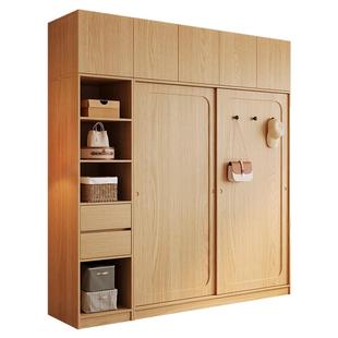 木兜家具山影衣柜移门家用卧室收纳储物柜大衣橱实木质推拉门衣柜