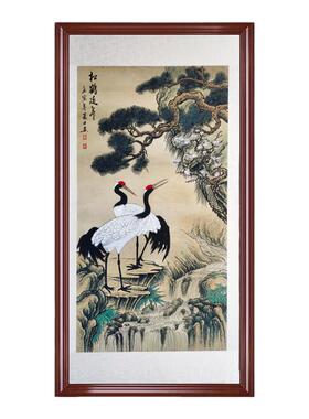 松鹤延年客厅挂画中式玄关