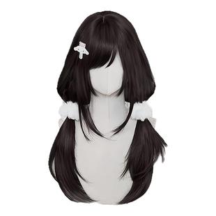 【架纯】同款斜刘海假发高层次日常长直发cos黑色假发全头套女jk