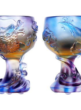 琉璃小摆设情侣刻字送人结婚礼物