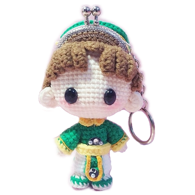 挂件diy材料包毛线人偶口金包