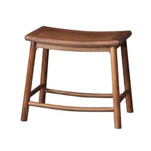 璞木宋式美学马鞍凳黑胡桃木新中式换鞋凳方凳餐凳板凳家用化妆凳