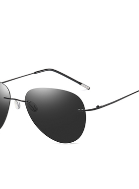 超轻钛无框太阳镜男士女日夜两用