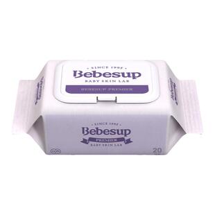 韩国Bebesup宝必舒轻柔婴儿手口湿纸巾Soft系列小包20抽便携随身