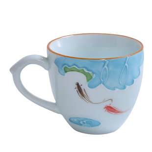 手绘青花小茶杯功夫茶具主人杯女士单杯喝茶杯品茗杯个人专用茶盏