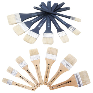 马利丙烯颜料底纹刷猪鬃油画笔刷尼龙板刷画刷水粉大刷子美术画画专用平头排笔强刷墙绘油漆刷笔肌理材料工具