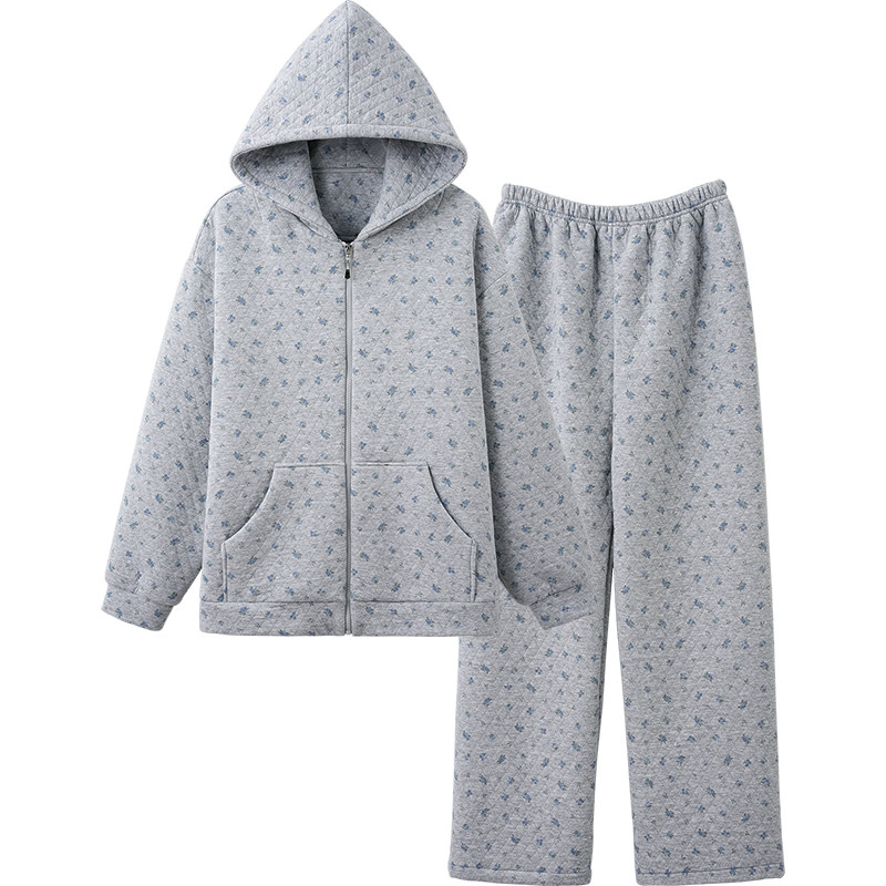 思莉太太秋冬季碎花可外穿家居服