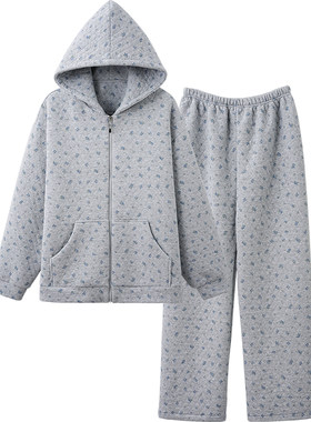 思莉太太秋冬季碎花可外穿家居服