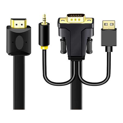 vga转hdmi线 D-SUB15针转HDMI高清音视频同步1080P高清主机接电视