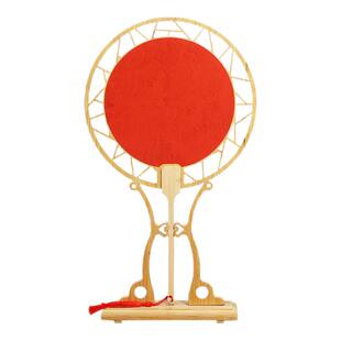 宣艺斋木质镂空宫廷团扇中式古韵古香质感工艺品书法国画宣纸扇摆件文创古朴文艺禅意扇子圆形宣纸团扇批发