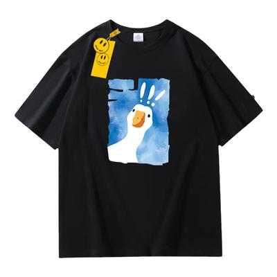 日式动漫小鹅短袖恤纯棉休闲情侣